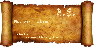 Mocsek Eutim névjegykártya
